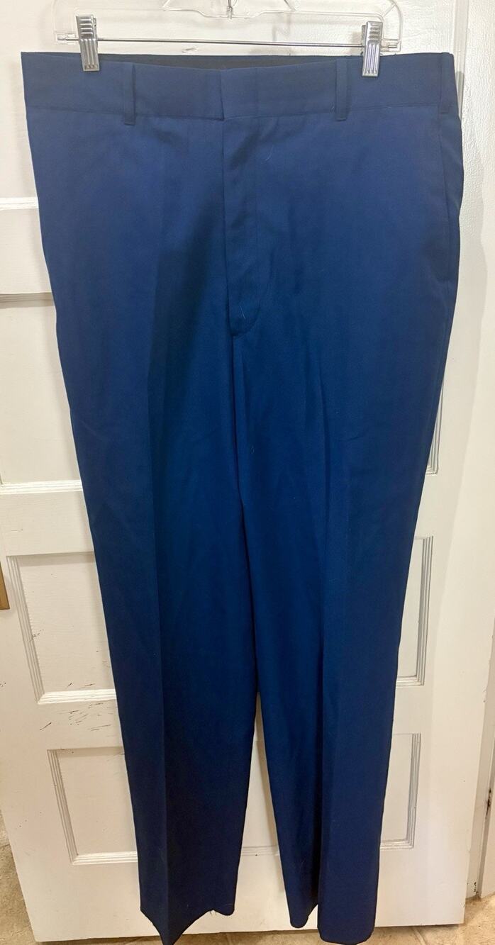 USMC Marine Corps Dress Blue Pants Service Uniform Trousers DSCP 36 L Unfinished